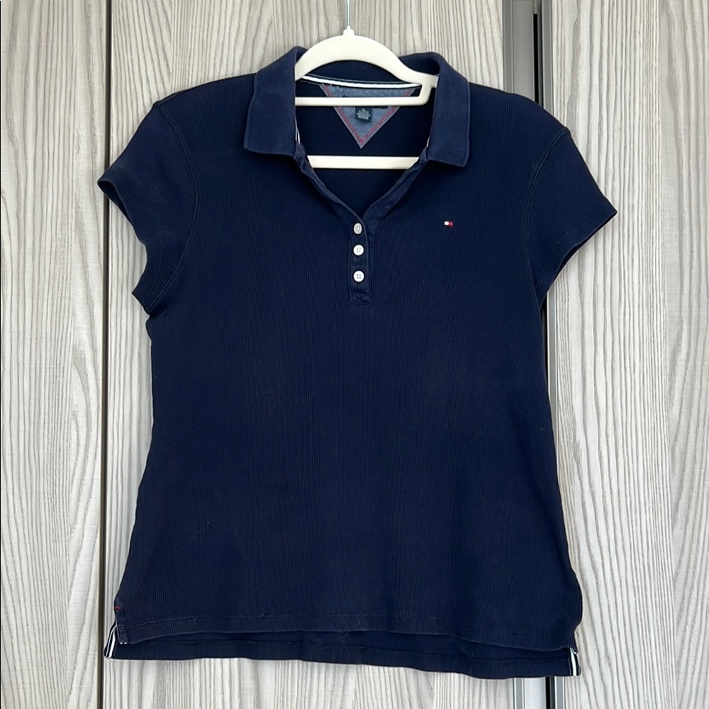 Tommy Hilfiger Blue Buttoned Polo Shirt